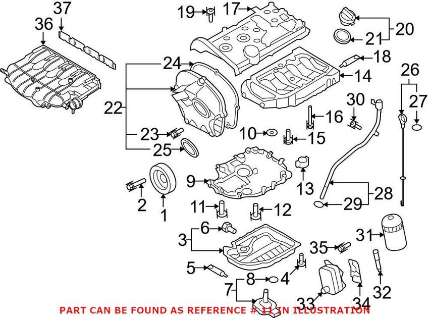 Audi Torx Bolt (M6x20) N10124304